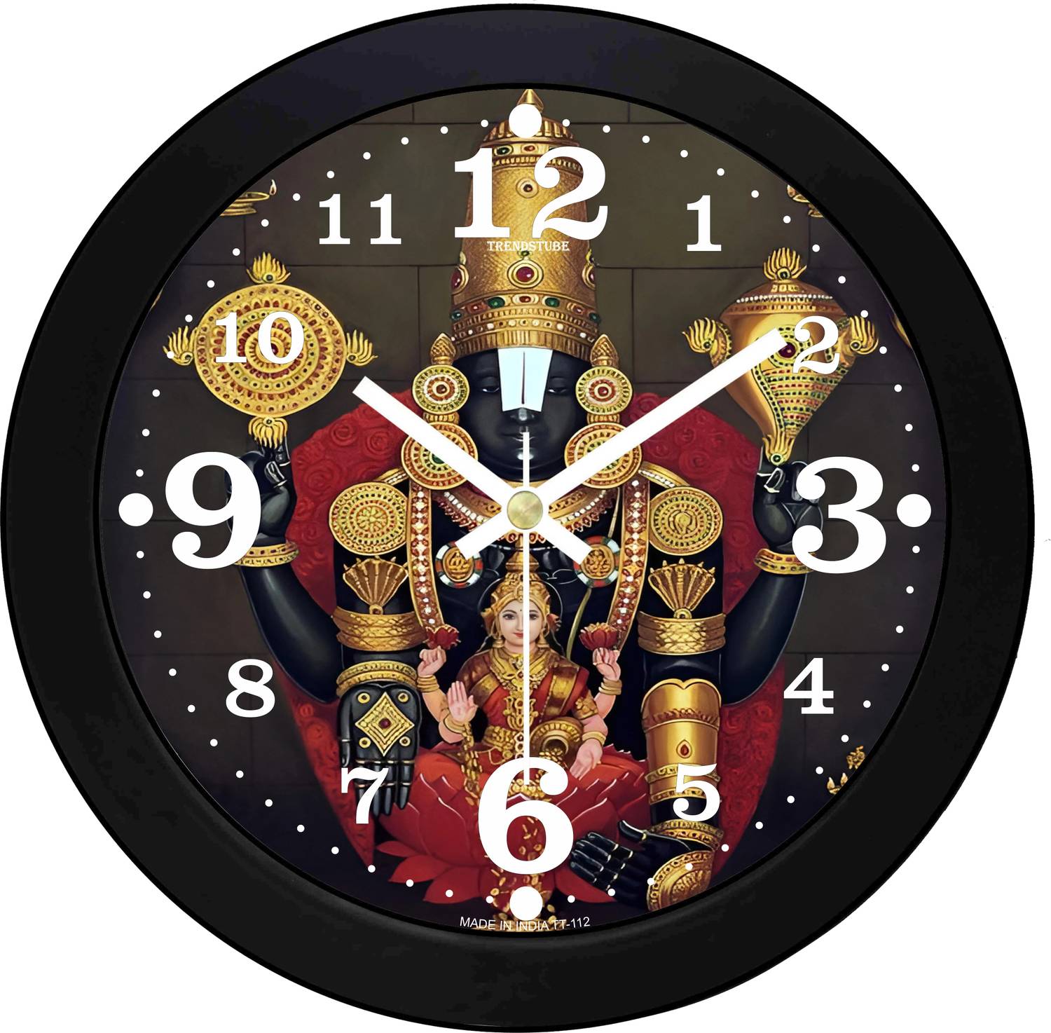 TrendsTube Analog 25 cm X 25 cm Wall Clock (Multicolor, With Glas