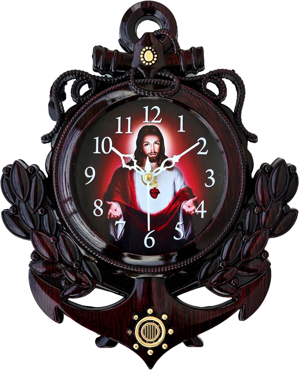 setu creation Analog 31 cm X 24 cm Wall Clock (Black, Brown, With