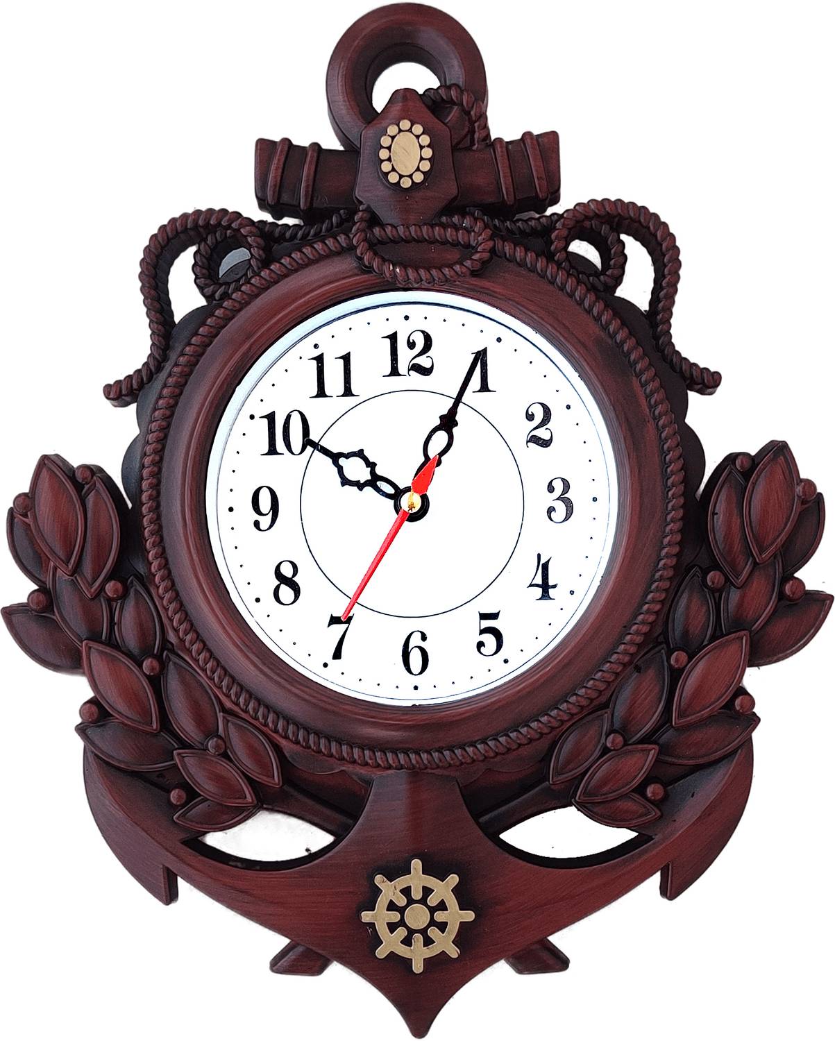 BIG BANG CREATIONS Analog 31 cm X 24 cm Wall Clock (Maroon, With