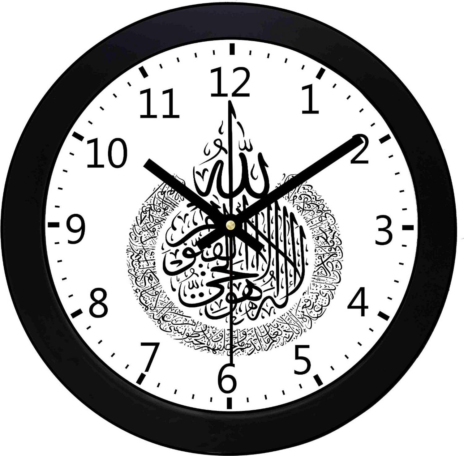 TrendsTube Analog 25 cm X 25 cm Wall Clock (Black, With Glass, St