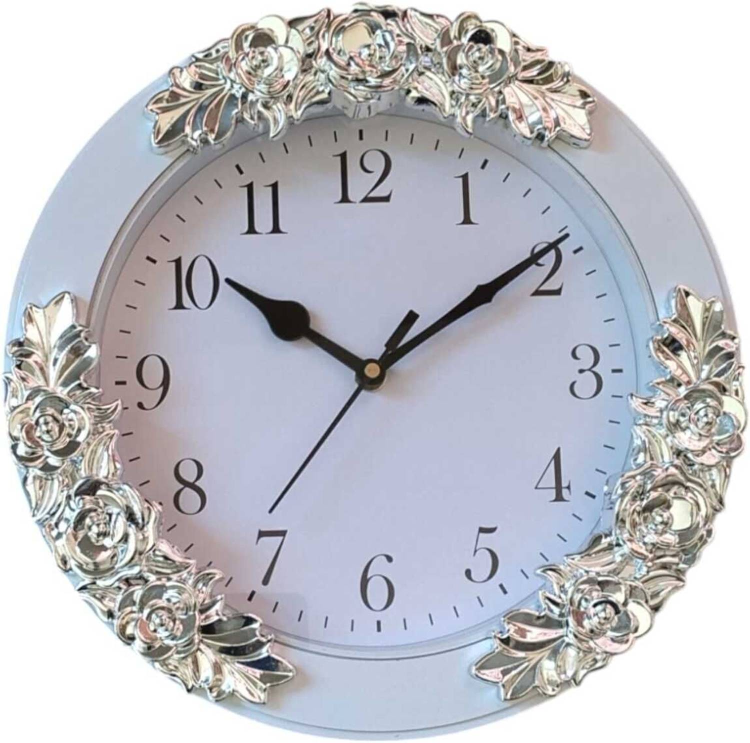 zyron 25x25 cm Analog Wall Clock White - Image 3