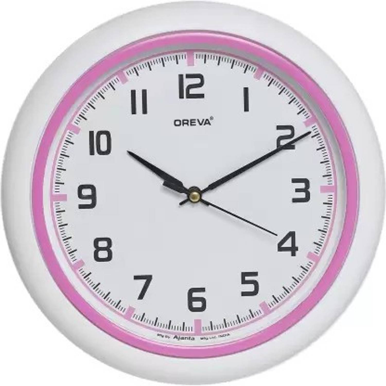 AJANTA Analog 26.5 cm X 26.5 cm Wall Clock (Pink, With Glass, Sta