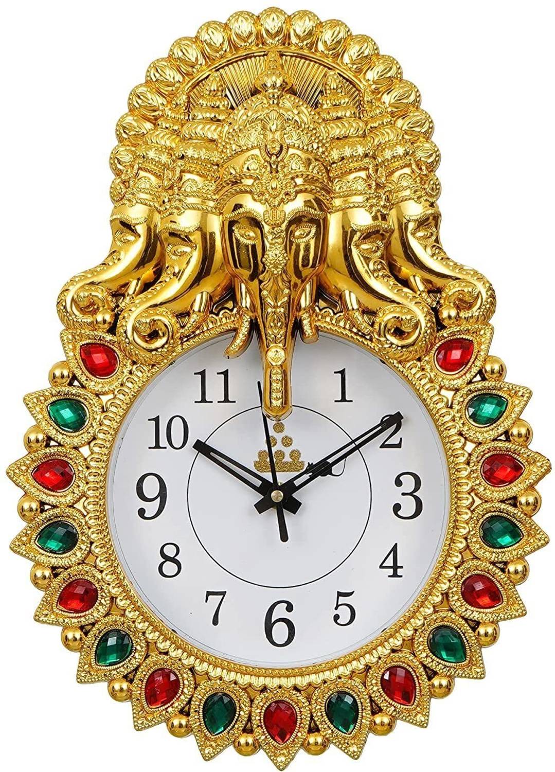 Flipkart SmartBuy Analog 30.48 cm X 30.48 cm Wall Clock (Gold, Wi