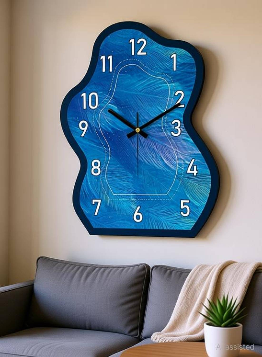 AshandRoh Analog 30 cm X 23 cm Wall Clock