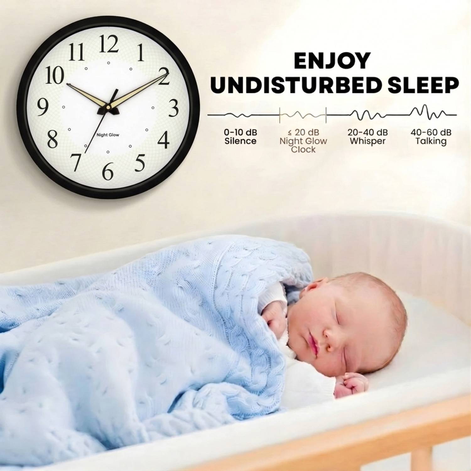 Zyoraelite 30x30 cm Analog Wall Clock Black - Image 5