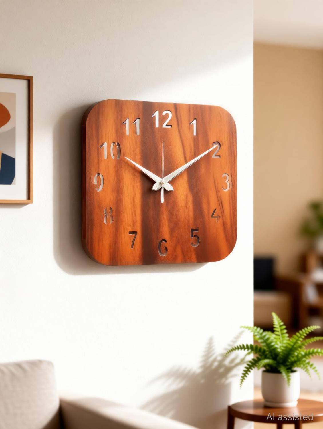 Flipkart SmartBuy Analog 28 cm X 28 cm Wall Clock (Brown, Without