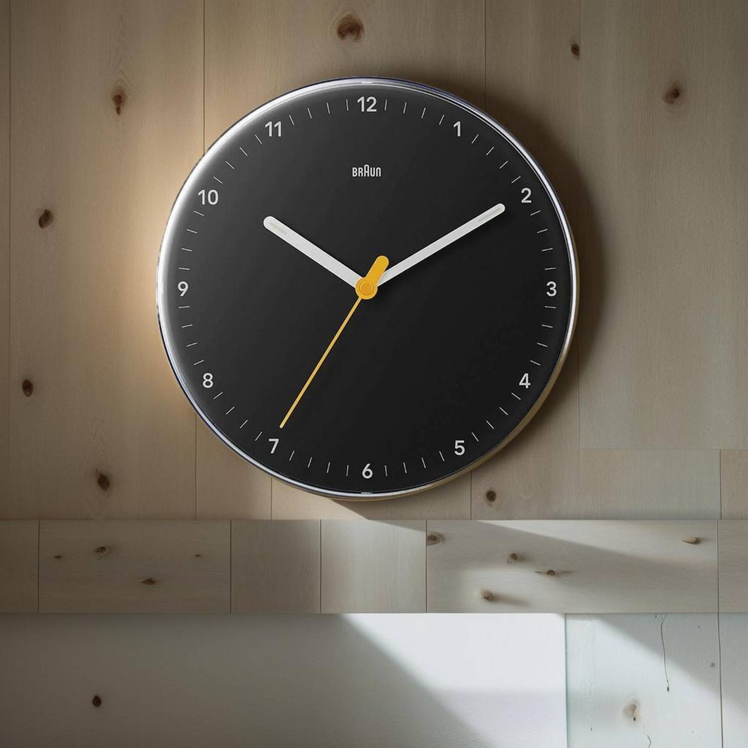 Braun Analog 23 cm X 23 cm Wall Clock