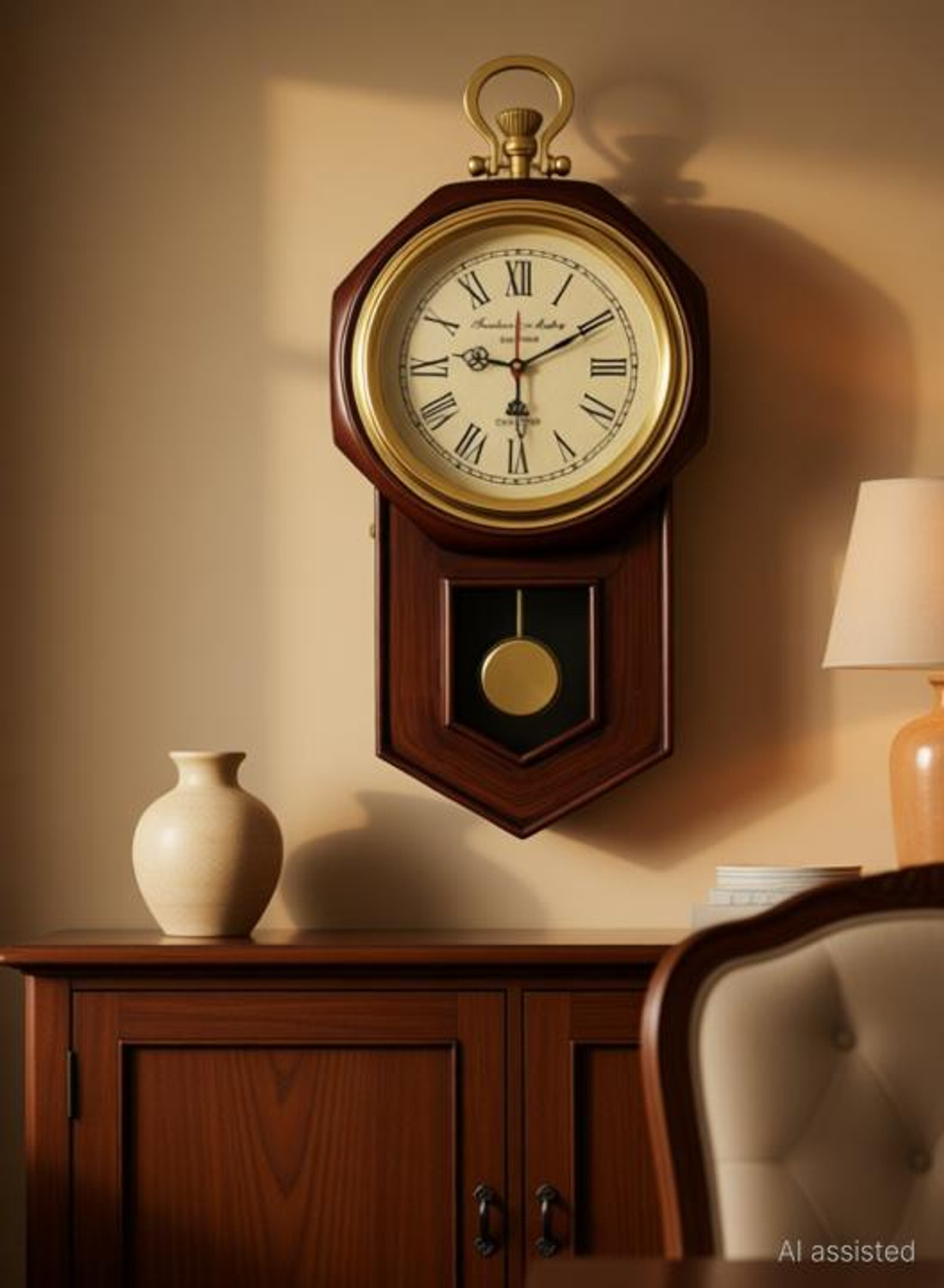 Image of NAUTIKRAFT Analog 52 cm X 30 cm Wall Clock