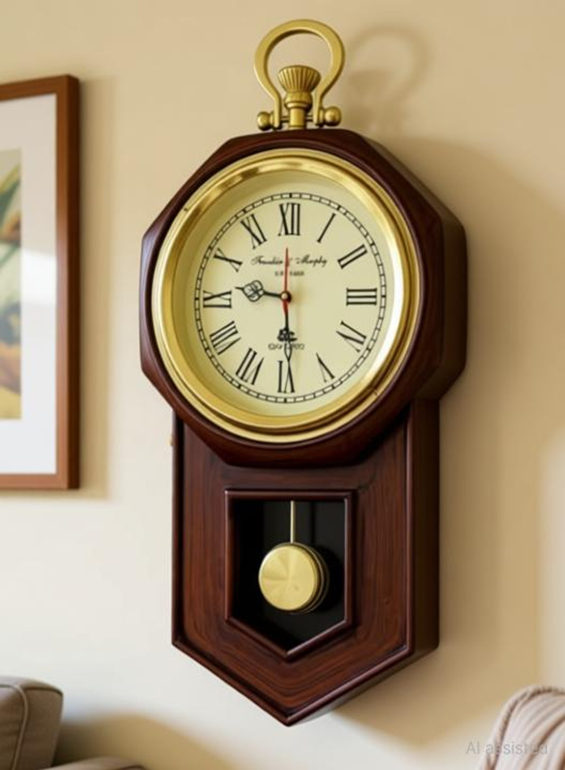 Image of NAUTIKRAFT Analog 52 cm X 30 cm Wall Clock