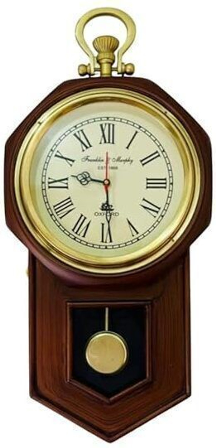 Image of NAUTIKRAFT Analog 52 cm X 30 cm Wall Clock