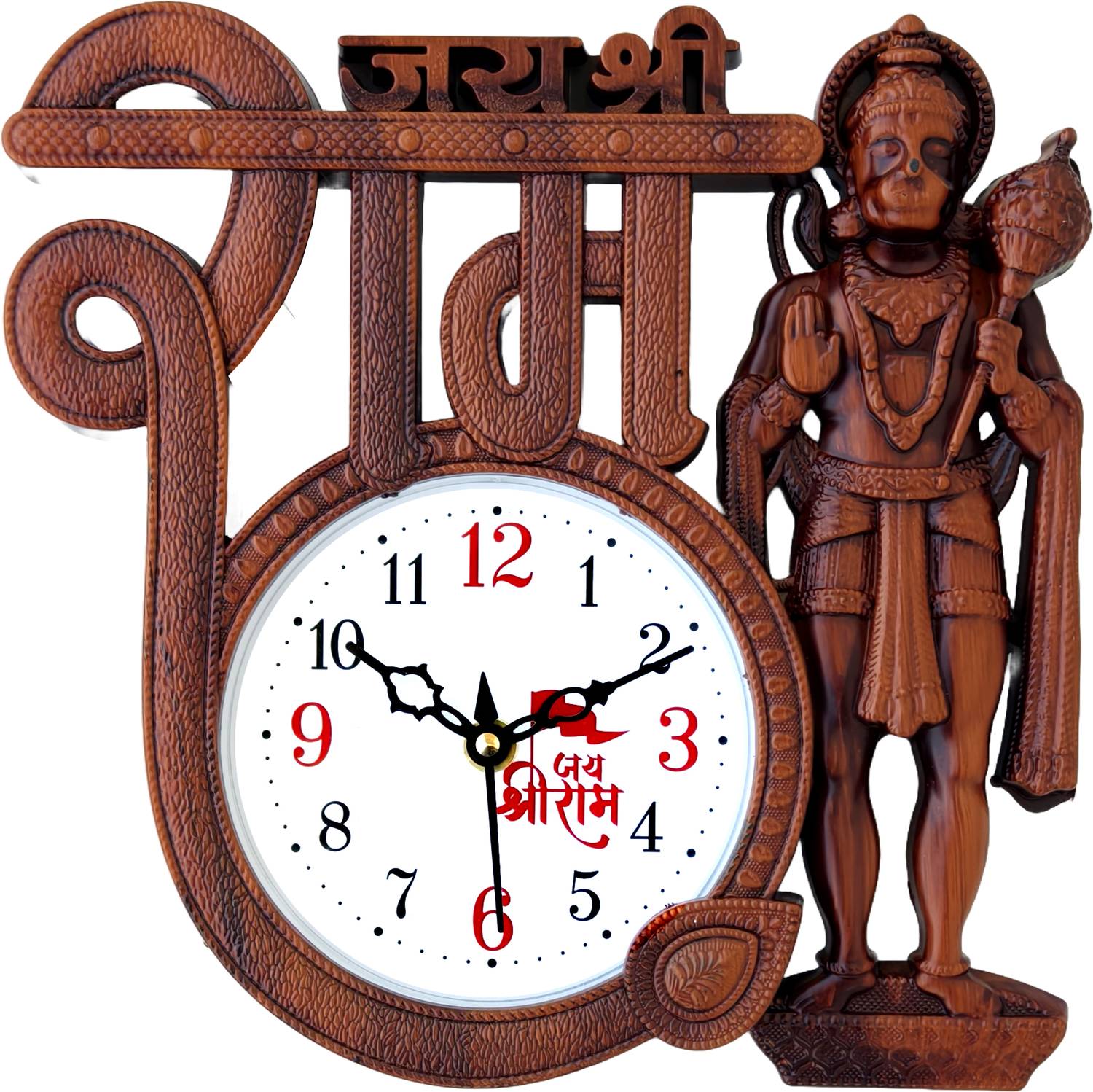 velora creation Analog 22 cm X 22 cm Wall Clock (Brown, With Glas