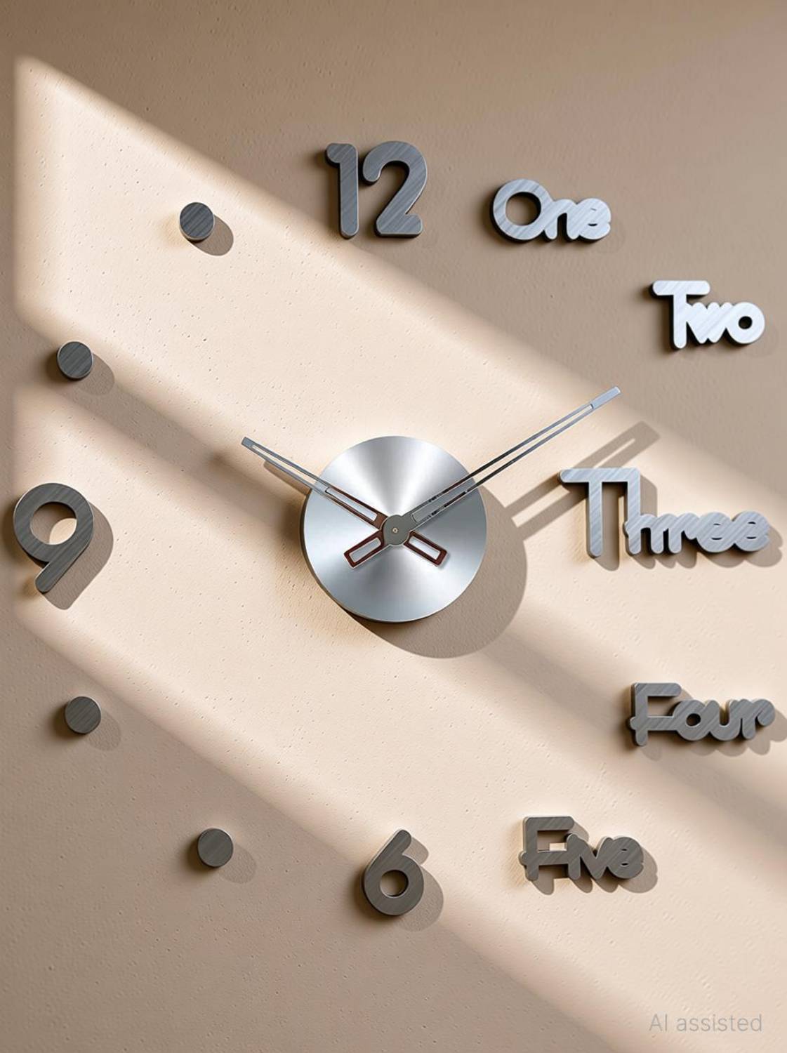 Shopper52 60cm Silver Wall Clock - Image 2