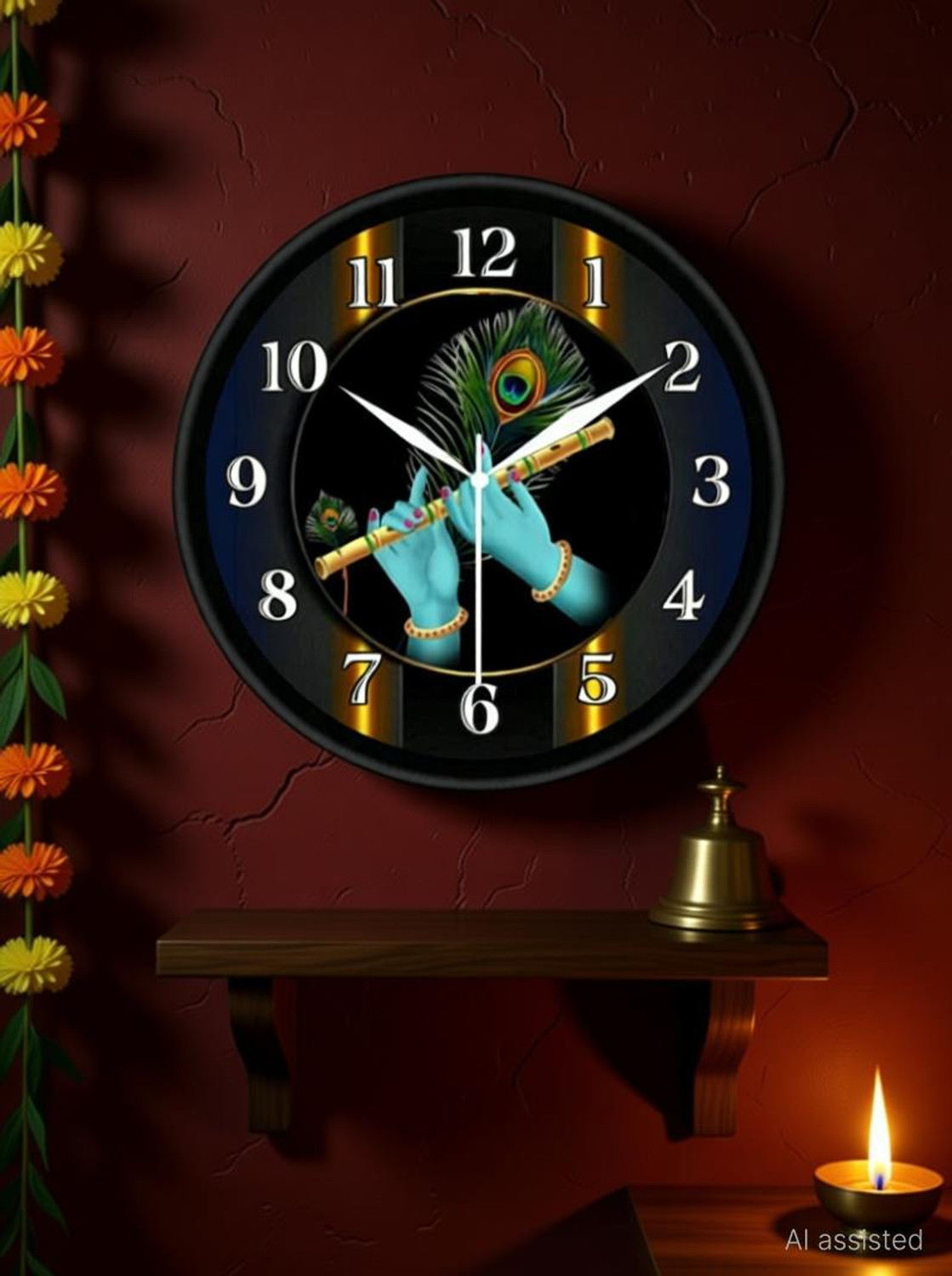 Image of AJLANO Analog 25 cm X 25 cm Wall Clock