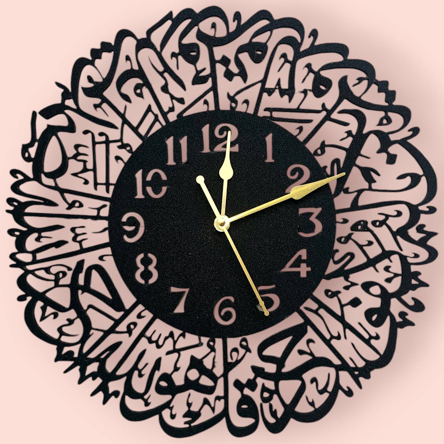 UM7T7 Analog 30 cm X 30 cm Wall Clock (Black, Without Glass, DIY