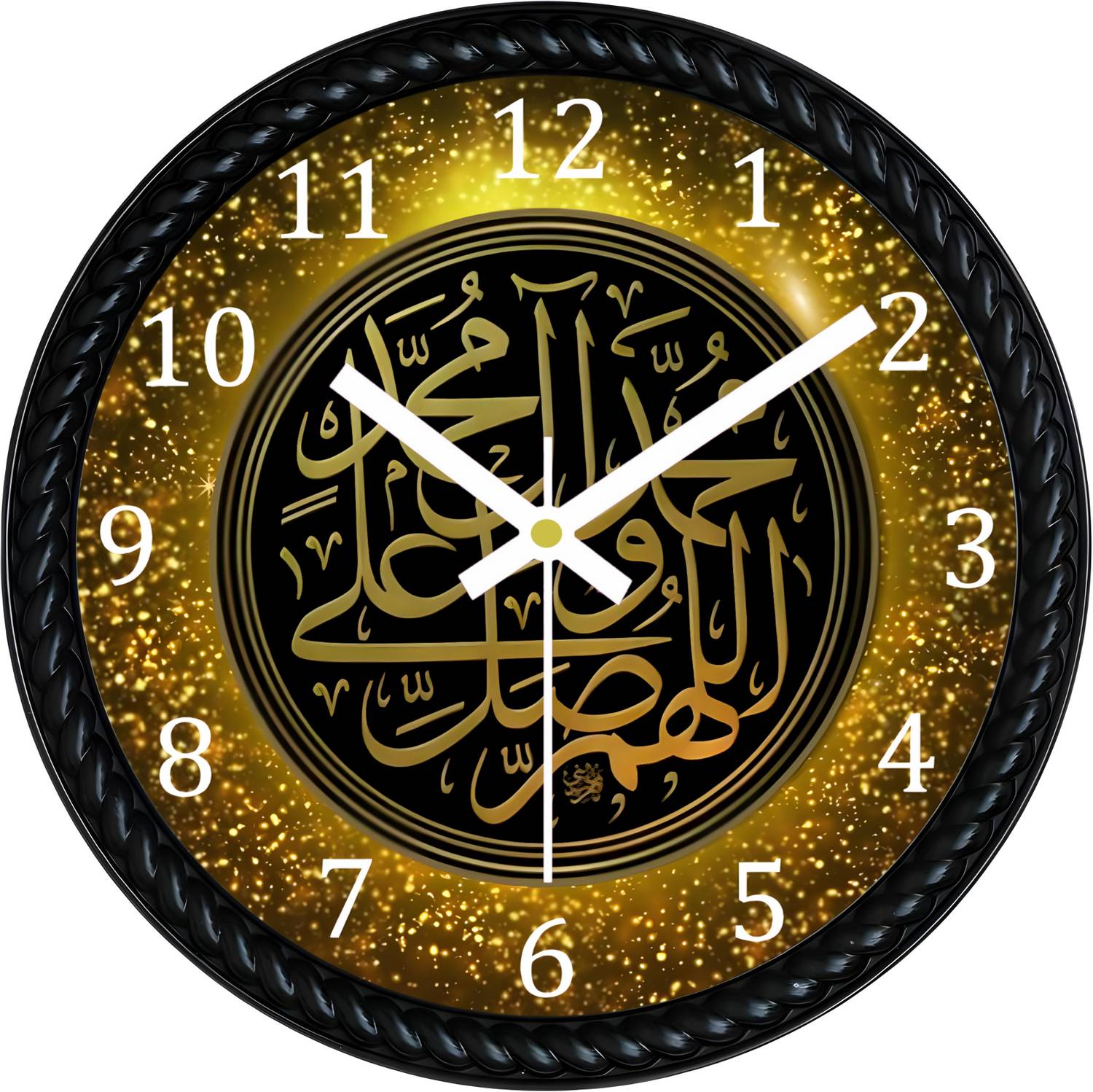 Fashion World Analog 25 cm X 25 cm Wall Clock (Black, With Glass,