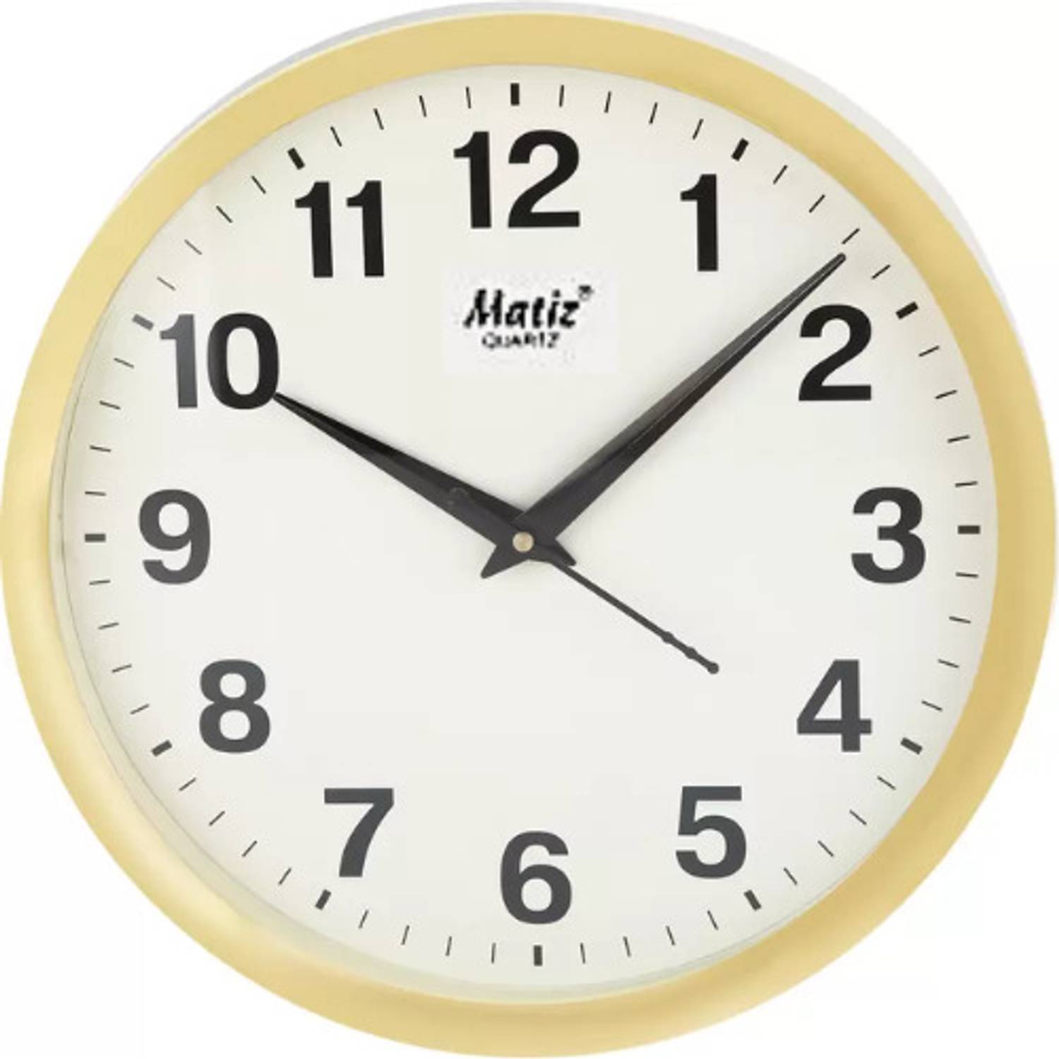 matiz Analog 20 cm X 20 cm Wall Clock (Gold, With Glass, Standard