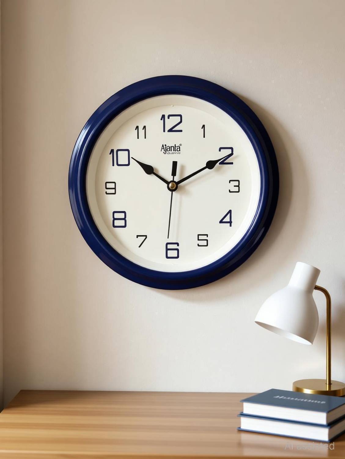 AJANTA Analog 20 cm X 20 cm Wall Clock (Blue, With Glass, Standar