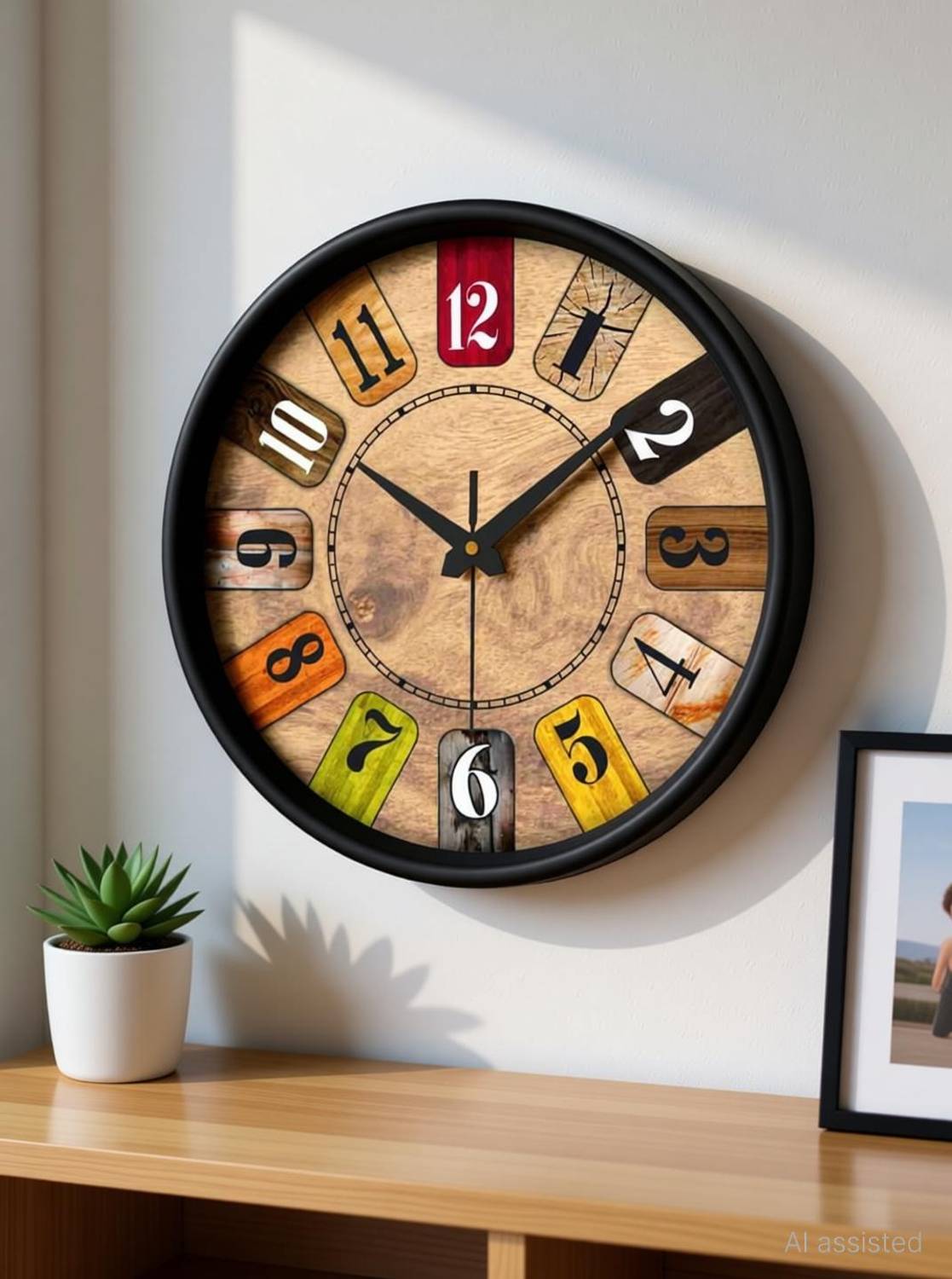 ASVCREATIONS Analog 25 cm X 25 cm Wall Clock