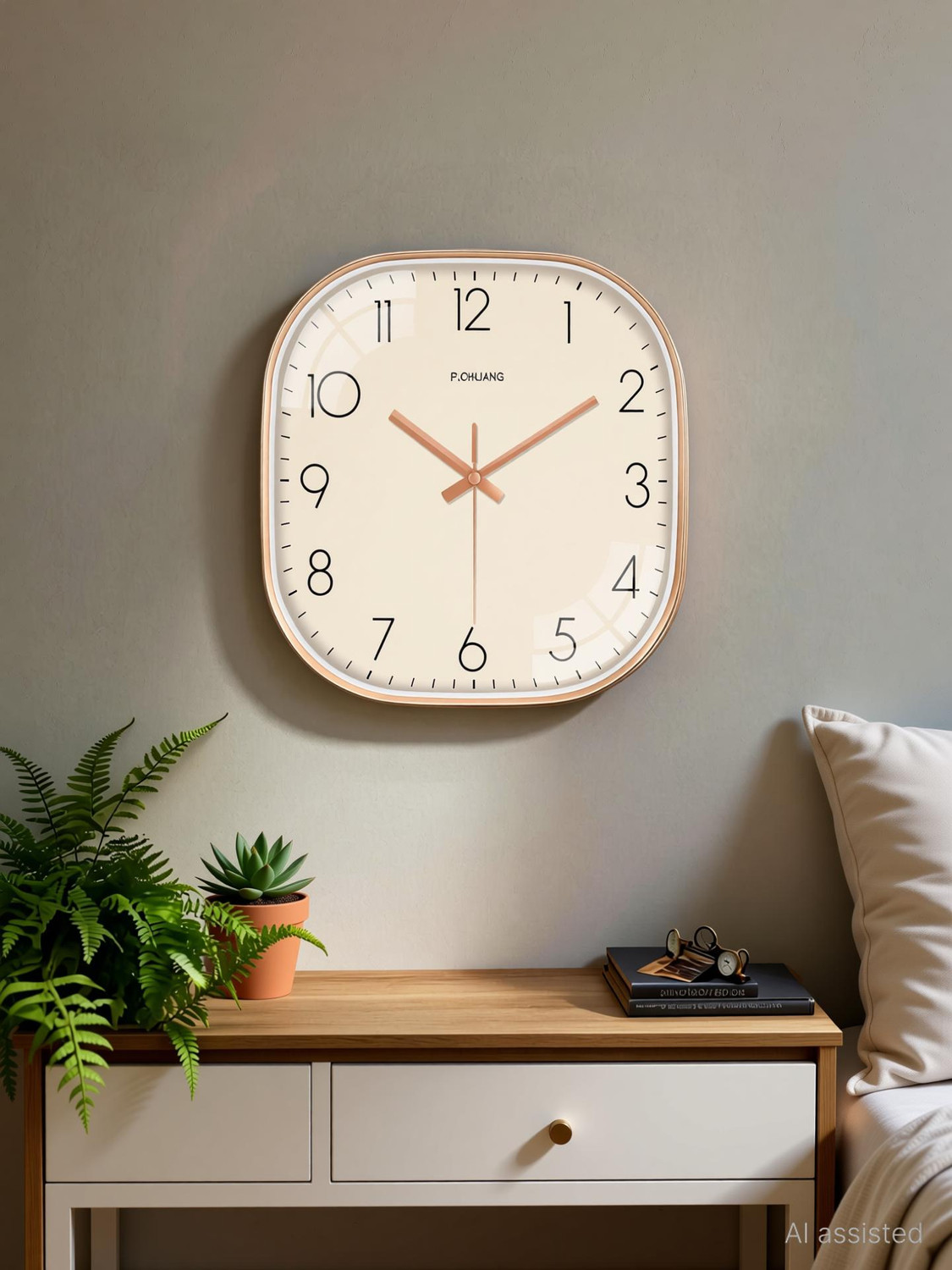 Image of GINOYABROTHERS Analog 30 cm X 30 cm Wall Clock