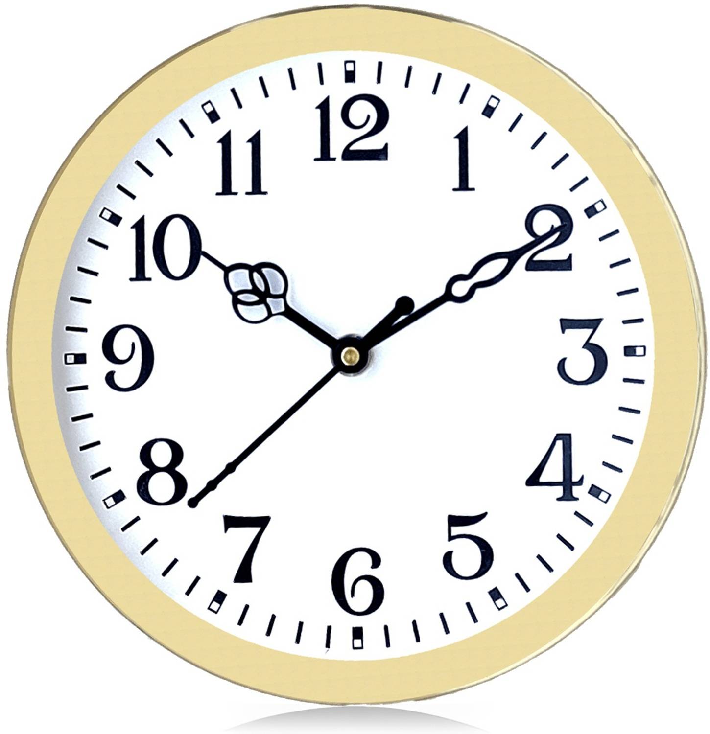 vinodn Analog 21 cm X 21 cm Wall Clock (Gold, With Glass, Standar