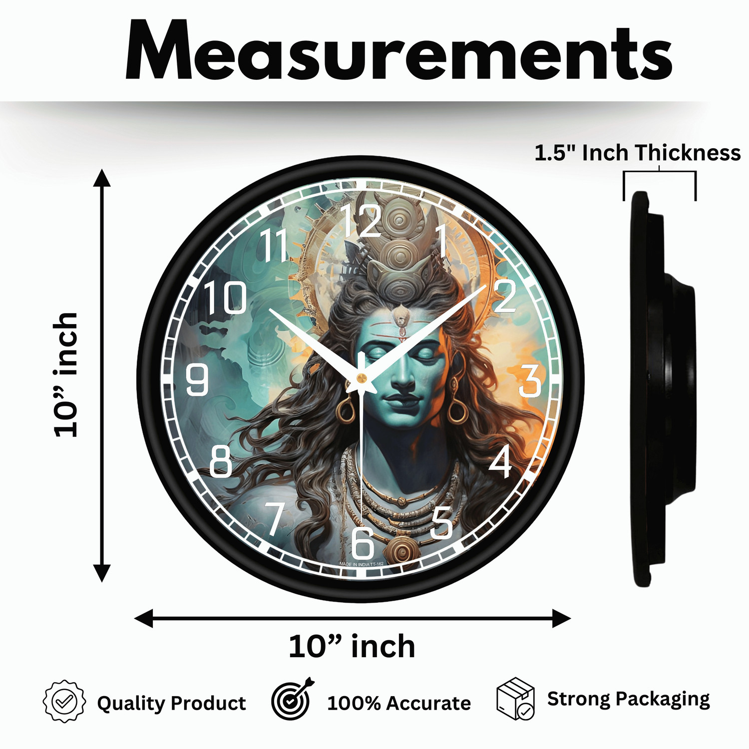 Image of TrendsTube Analog 25 cm X 25 cm Wall Clock