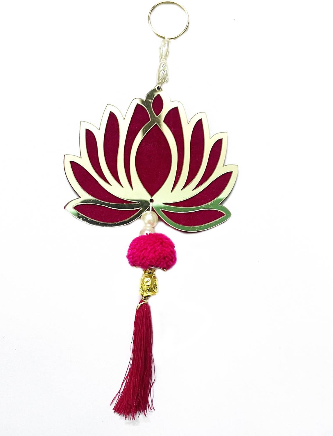 12SEASONS Alluring MDF Lotus Hanging for Festive/ Home Decoration Pack of 2
