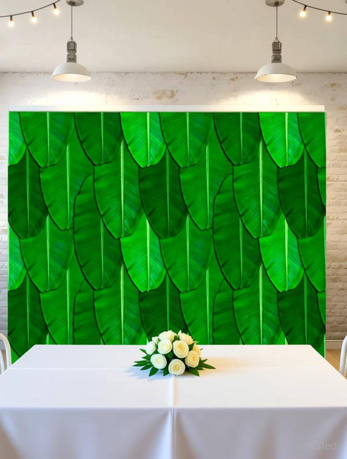 coolistic Wedding Backdrop Cloth|Banana Leaf Backdrop Decoration|Background Decoration