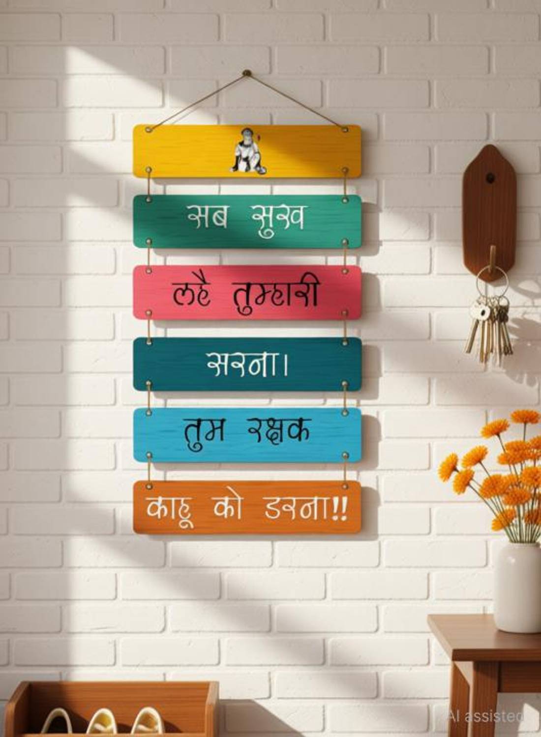 BNB COLLECTION Wooden Religious Name Plate