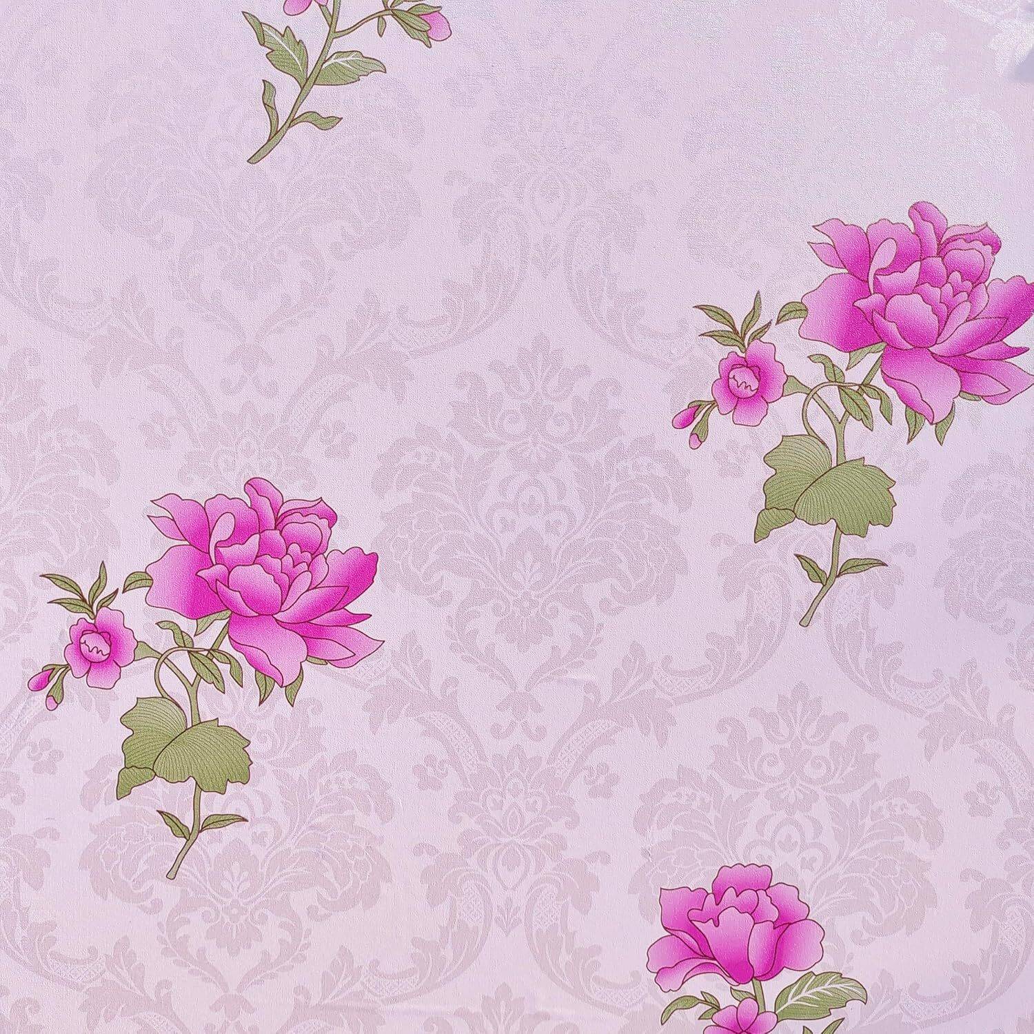AmazingKarts 304 cm Self Adhesive Stickers Waterproof Vinyl PVC Floral Wallpaper ( 304.8x 45.72 ) Self Adhesive Sticker