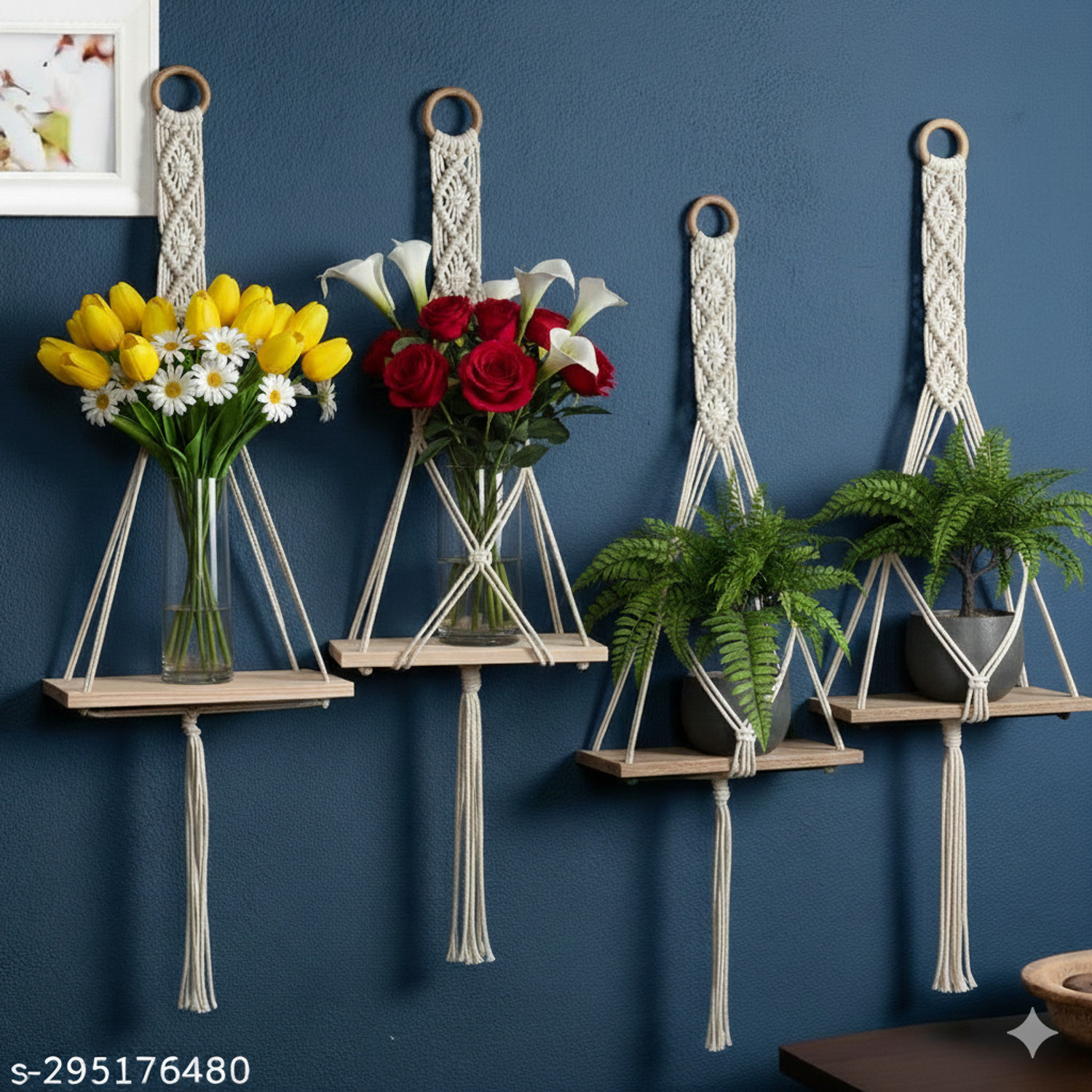Image of JANAKI SHOP Wooden Wall Shelf