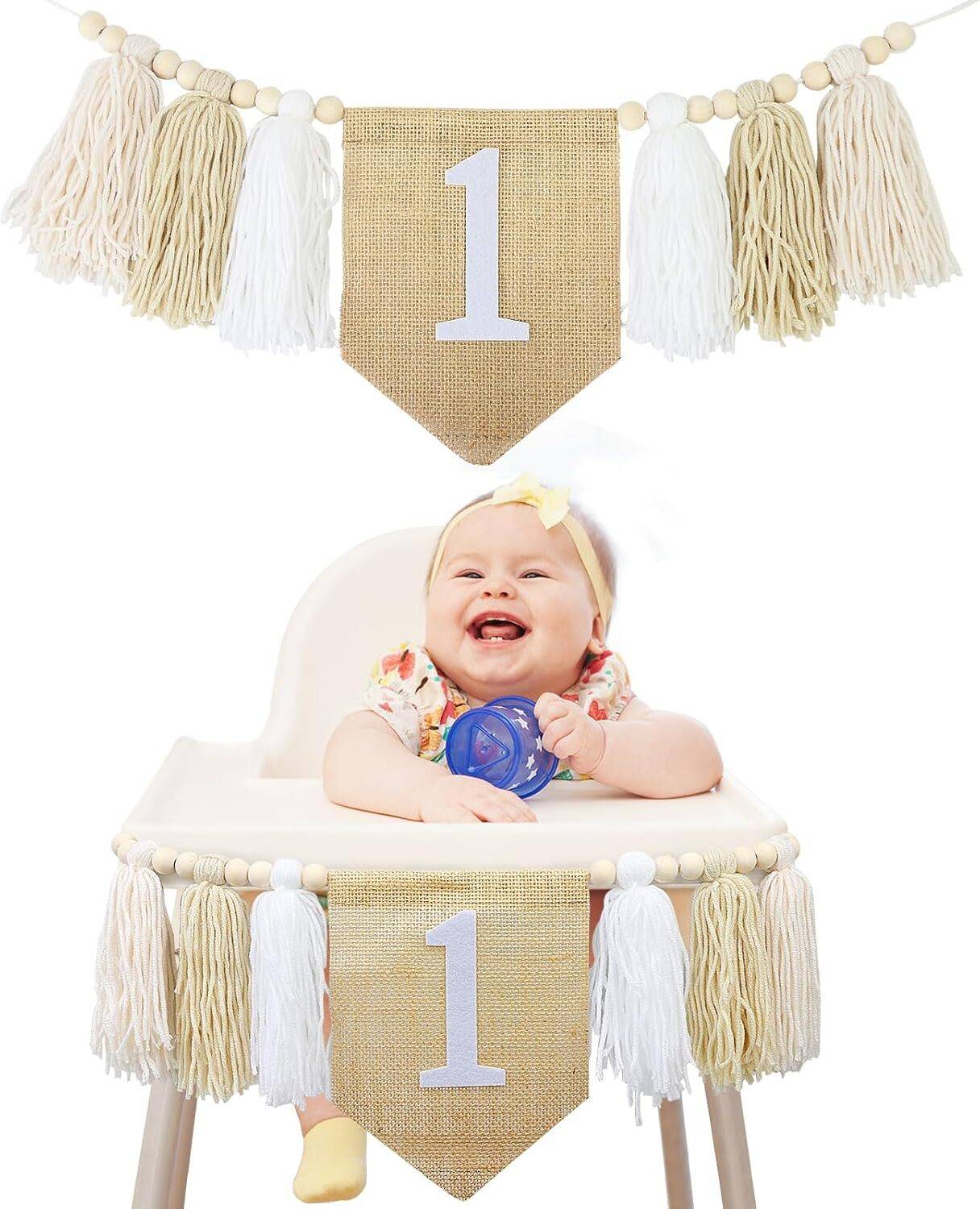 Babymoon 1st Birthday Wall Hanging High Chair Banner Baby Gift Set Photoshoot Props