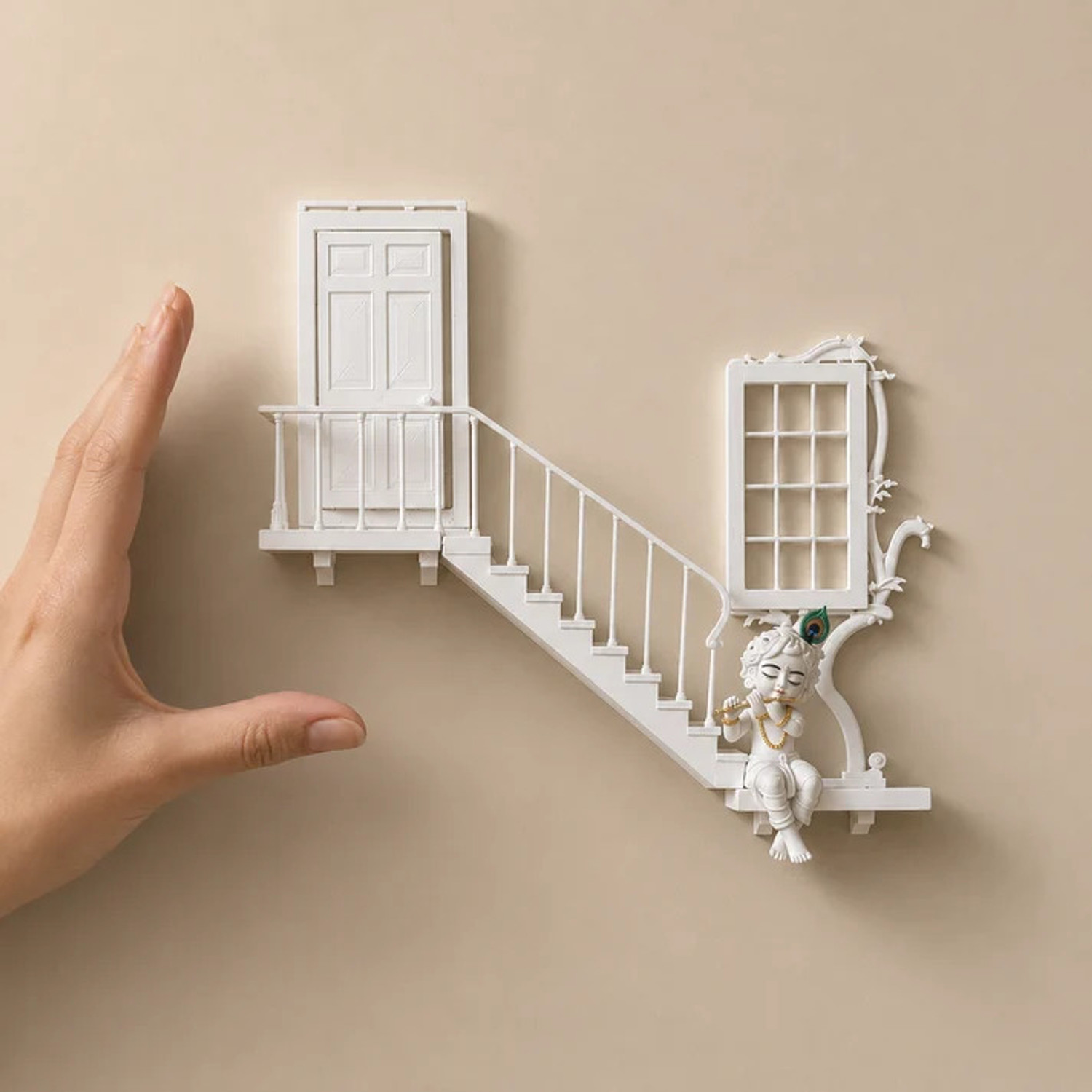 Image of Rivo Store Bal Krishna Decorative Staircase Wall Hanging