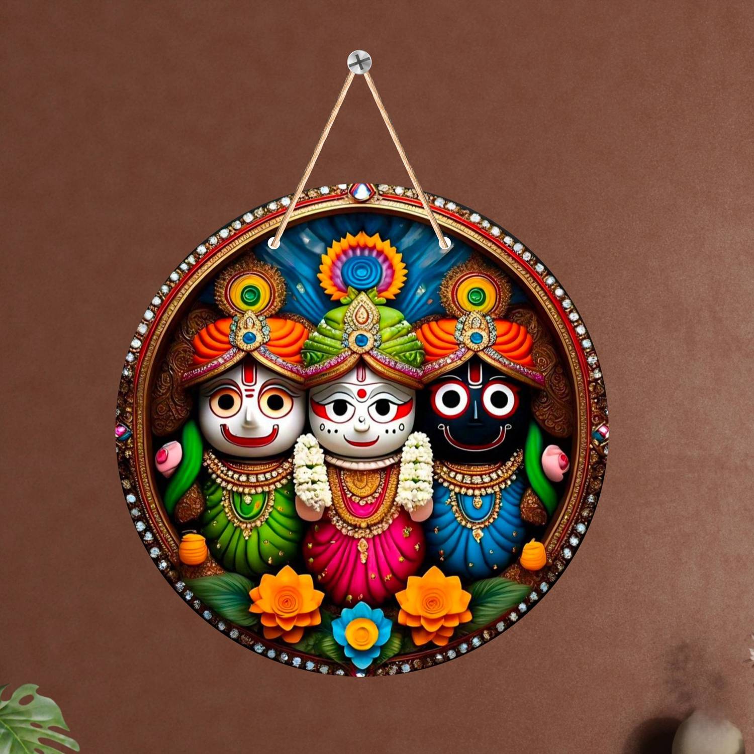 Amaresah Jagannath Puri Temple Wooden Wall Hanging Decorative Items For Home Decoration