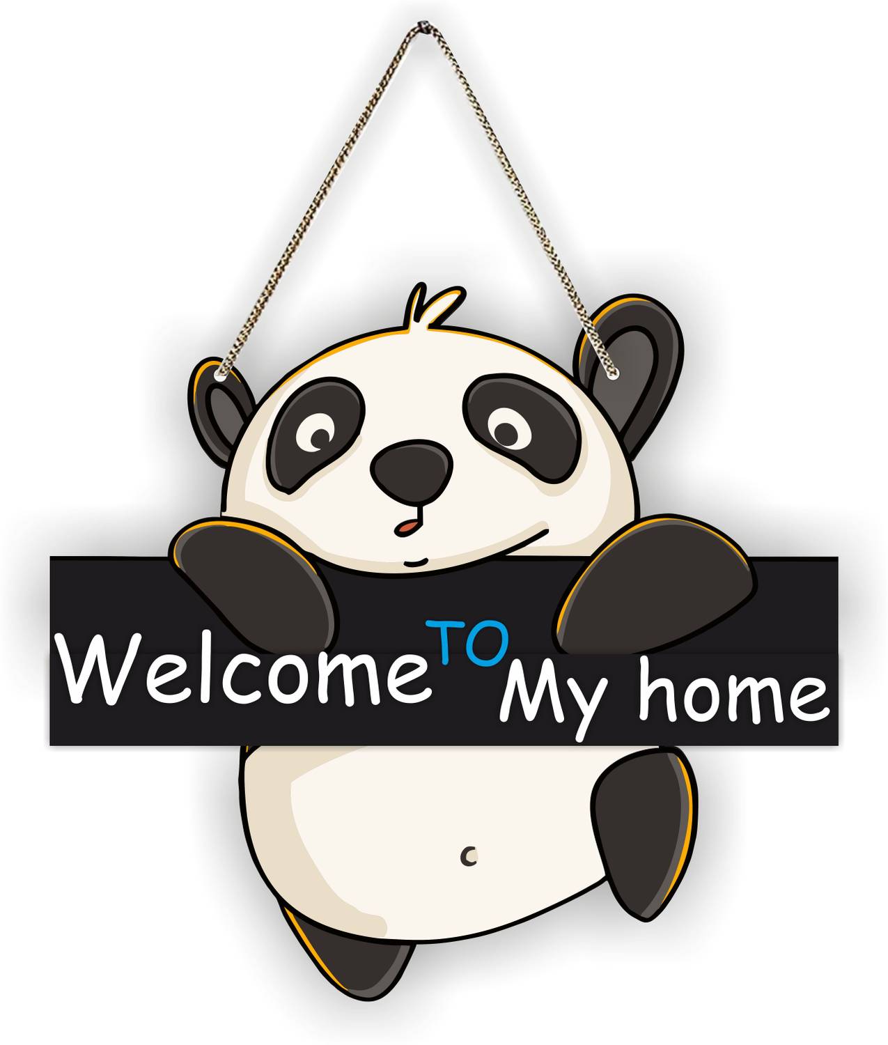 Brothers Creation Welcome To My Home Wooden Wall Hanging with Quotes for Home Decor