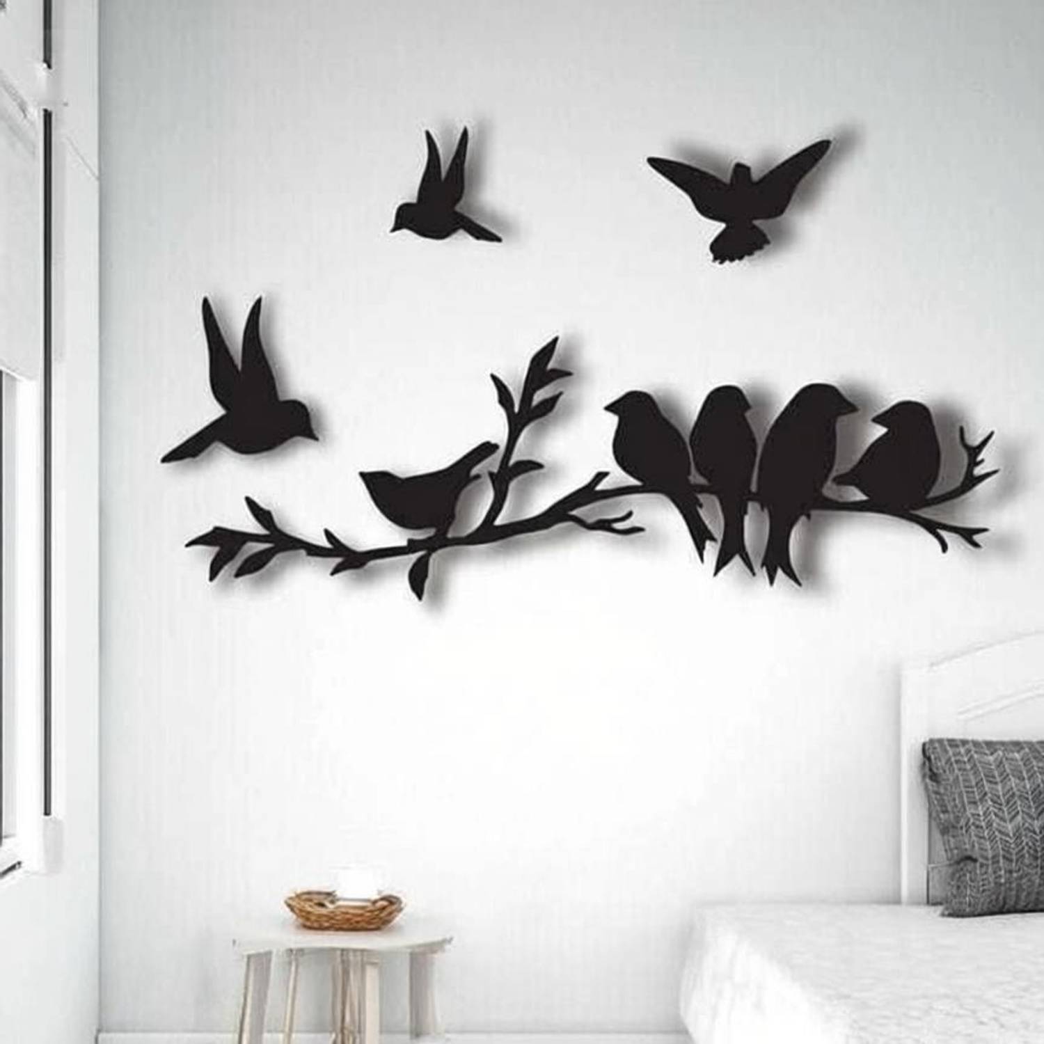 ARKICK Wood Bird MDF Plaque Cutout Wall Decor Item Ready to Hang Home & Office Wall Art
