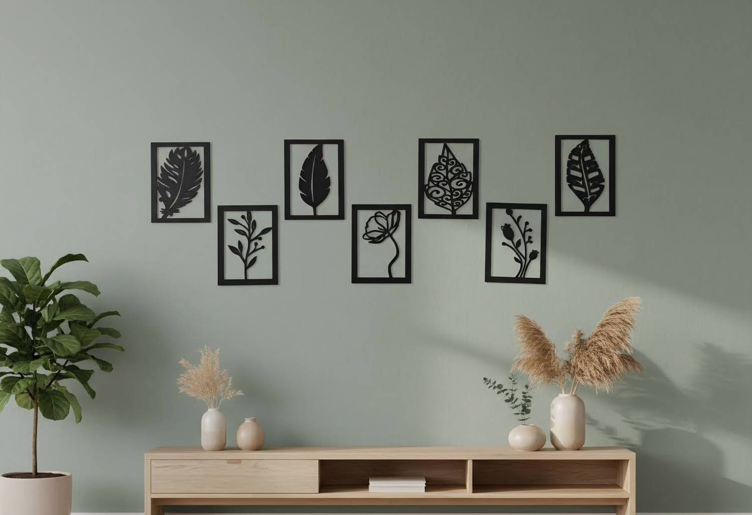 A3 BOX Wooden Wall Decor Pack of 7 - Image 2