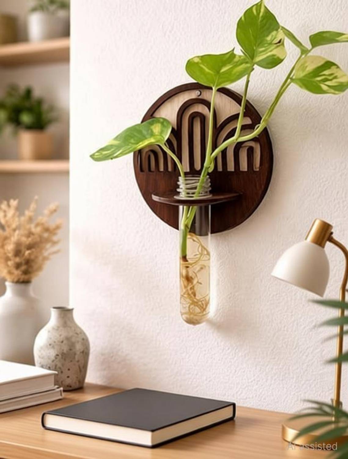 Dcarts Wooden Wall-Mounted Test Tube Planter at ₹125 (89% Off) – Flipkart