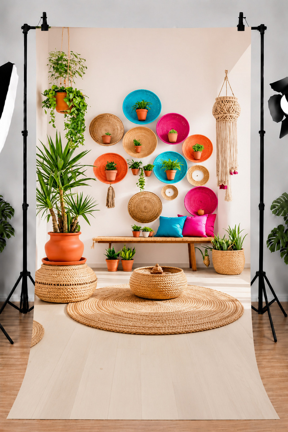 Image of Backdropon Photography Background Design Printed Fabric Backdrop(8Feet Height &5Feet width) (Multicolor)