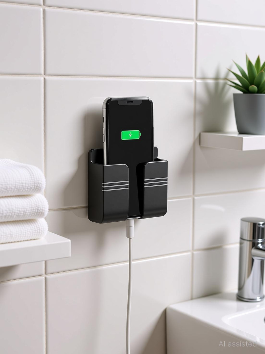 Image of Brazilian Wall Mounted Stand Mobile Mobile Wall Mount for charging (pack of 5pcs)