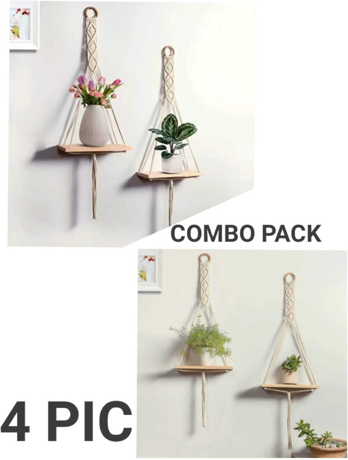 Image of JANAKI SHOP Wooden Wall Shelf