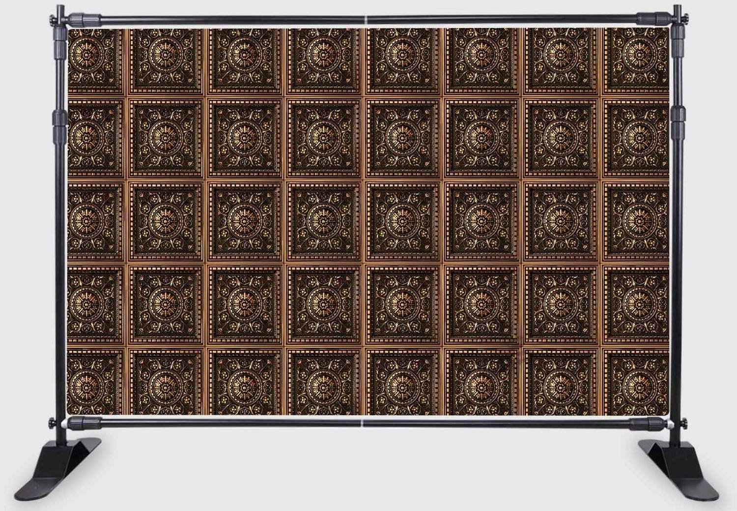 Backdropon Stylish Traditional Design Printed Fabric Backdrop (5Feet Height & 8Feet width)