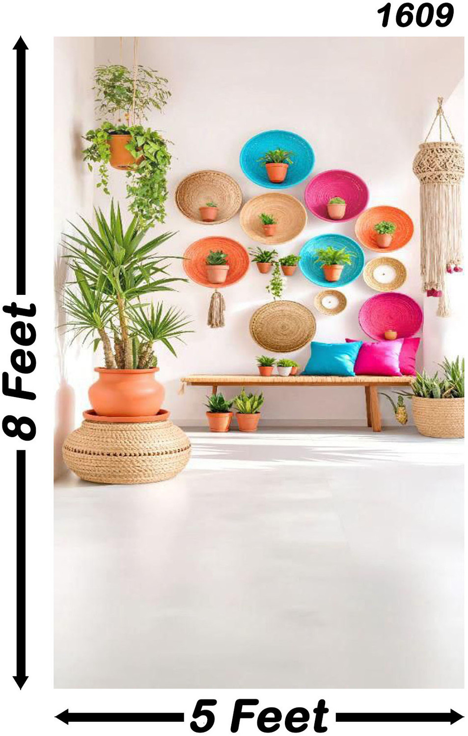 Image of Backdropon Photography Background Design Printed Fabric Backdrop(8Feet Height &5Feet width) (Multicolor)