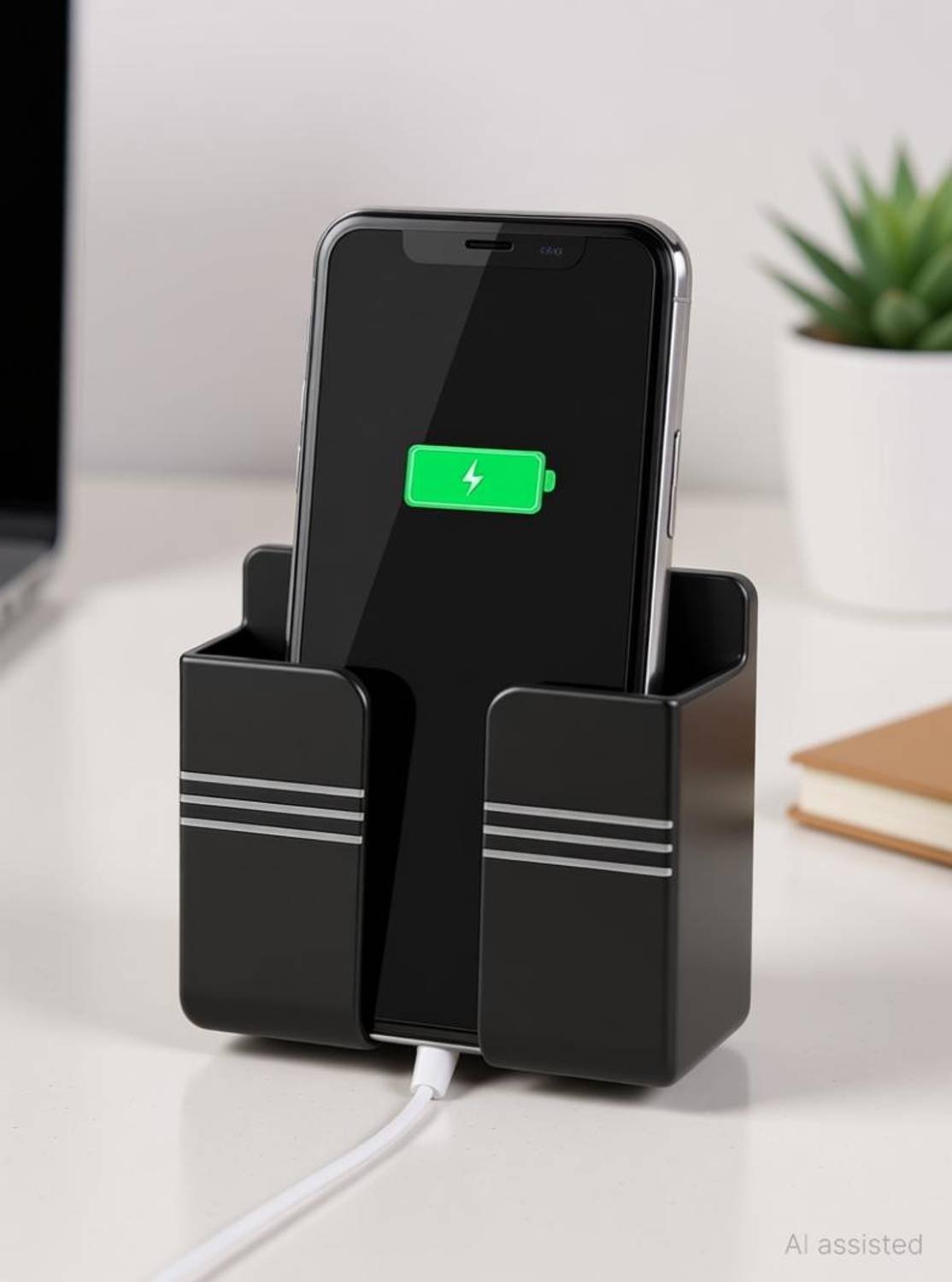 Brazilian Wall Mounted Mobile Stand Multi Purpose Stand with Hole for Phone Charging