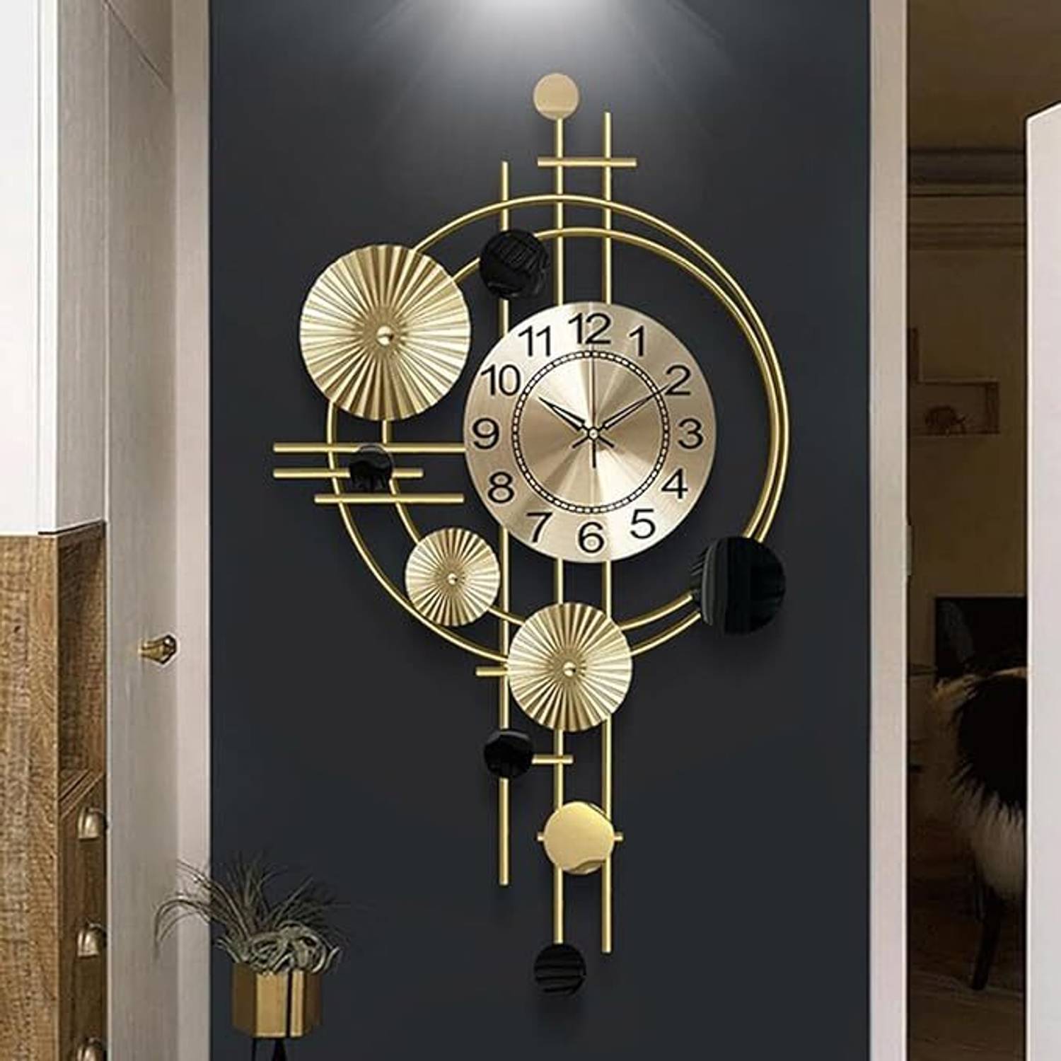 Crafty Metal Wall Hanging Floral Clock - Image 5