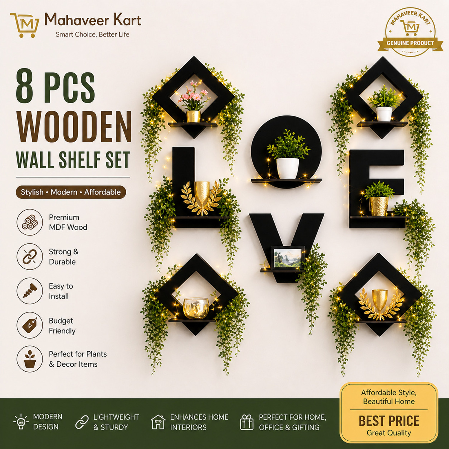 Image of mahaveer kart square and love set 4 Pack of 8