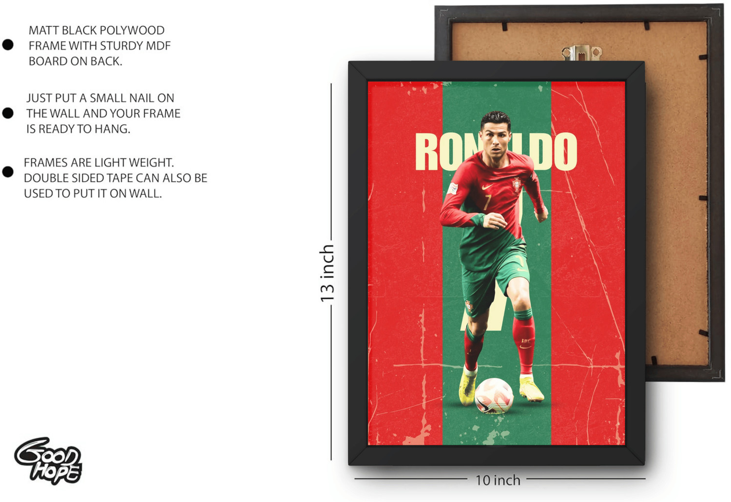 Image of Good Hope Football Player Cristiano Ronaldo Framed Poster Artwork