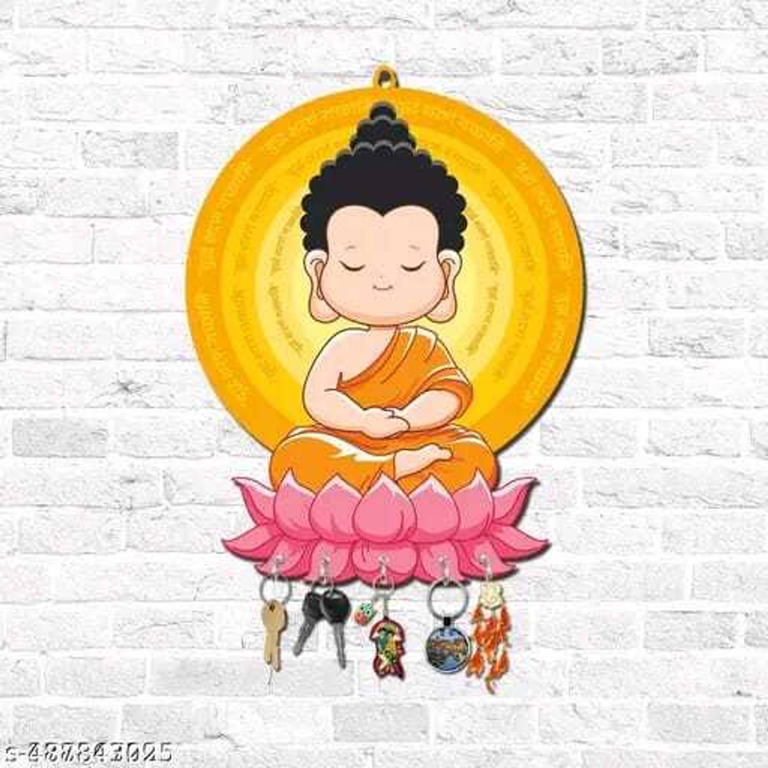 ambika fashion Buddha Wall Key Hanger for Living Room | Home Decor 11.5' x 5.5' Inch