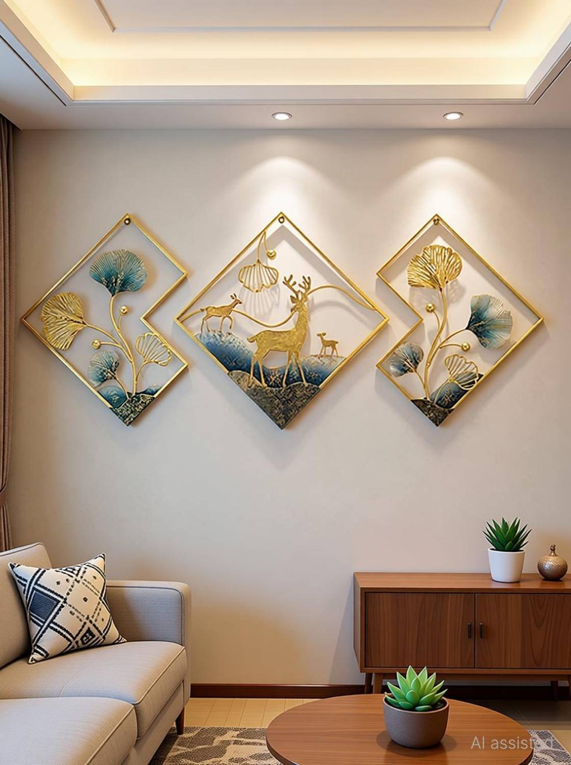 Moradabadis METAL DEER WALL ART
