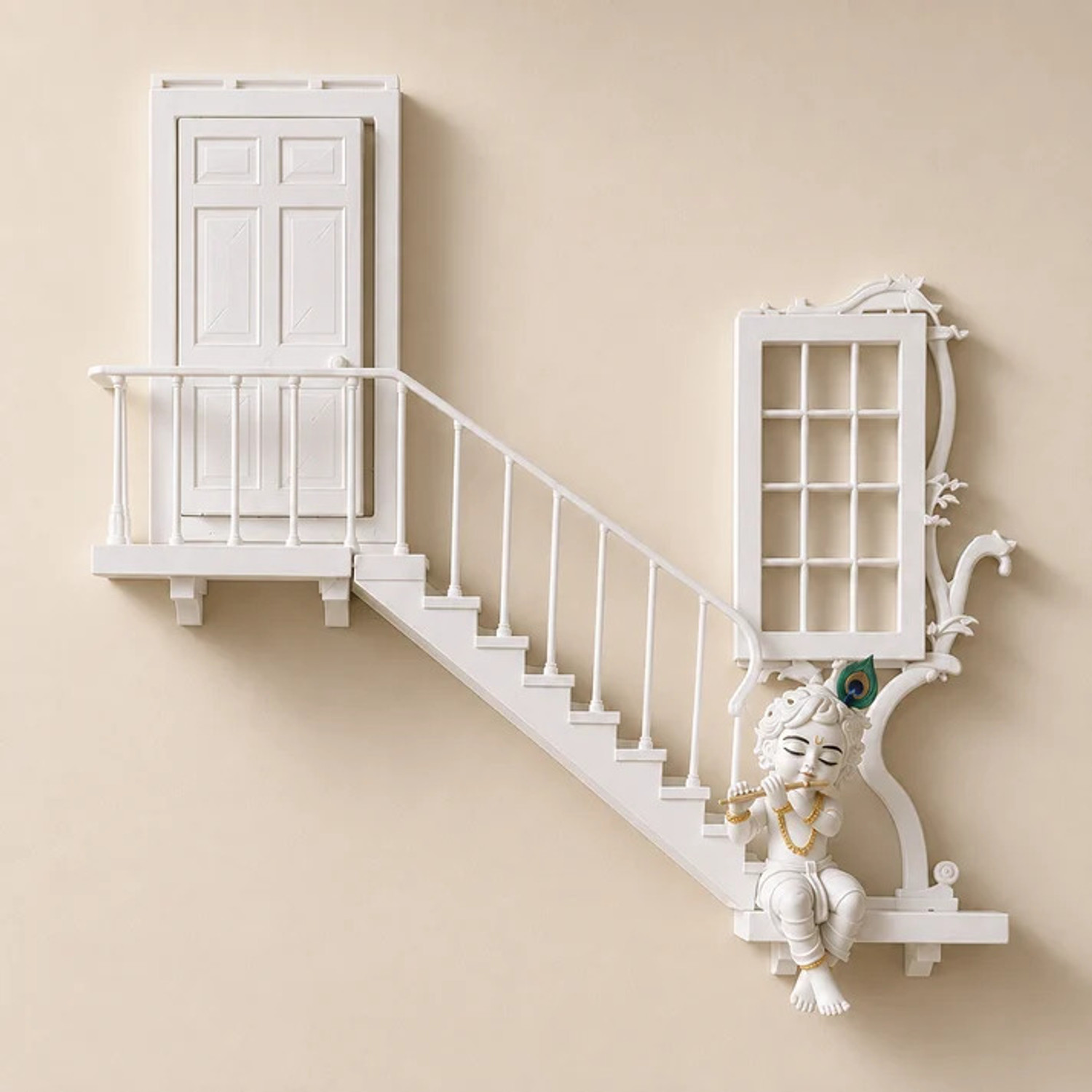 Image of Rivo Store Bal Krishna Decorative Staircase Wall Hanging