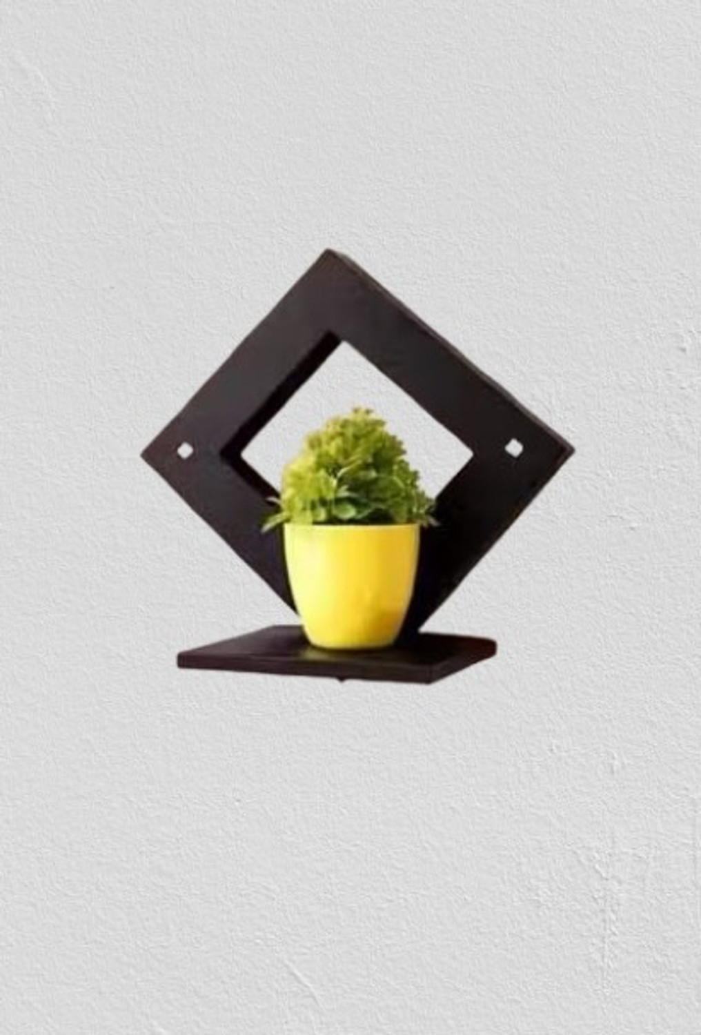 Image of Decor Sense Wall Shelf for Plants, Flower Pots, Showpieces & Home Decor Pack of 8 (8 inch X 8 inch, Black)